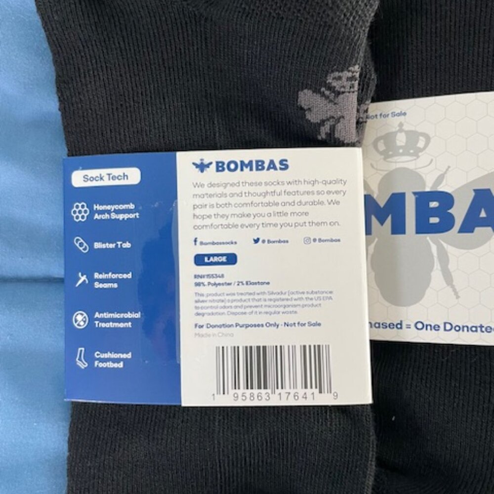 Large Bombas Ankle Socks x 10 pairs BUNDLE Black NEW LOT UNISEX MENS ATHLETIC - Picture 6 of 10